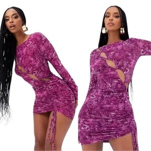 SODAH LONDON Y2K Angel 2.0 Magenta Cut Out Dress